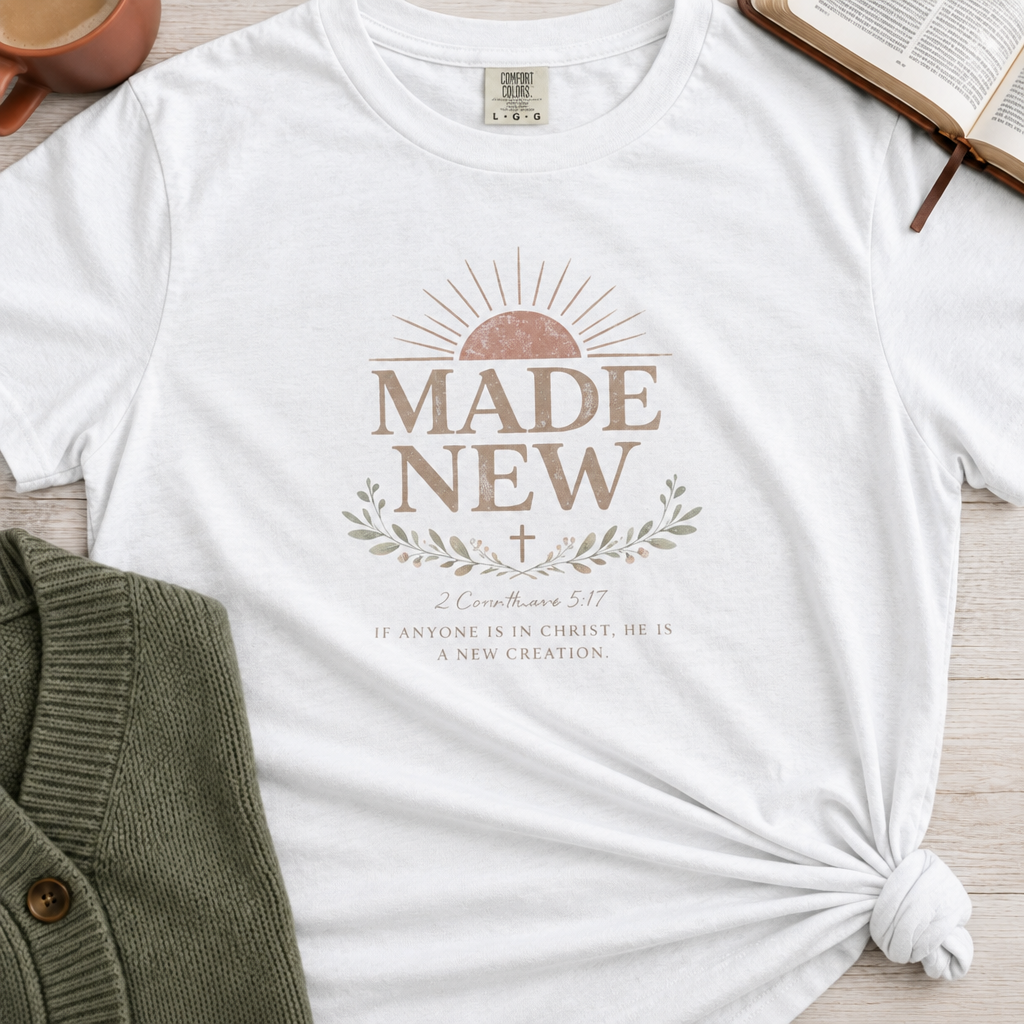 Made New white tee