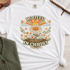 Rooted in Christ white tee
